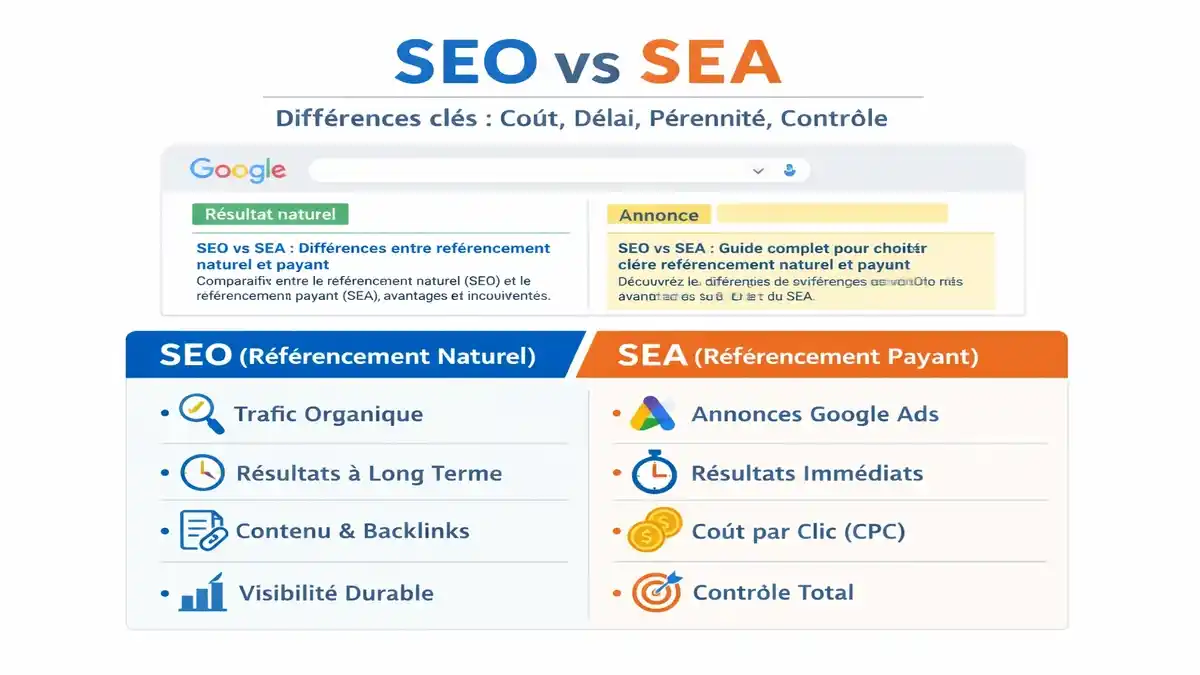 SEO vs SEA 2026 : comparatif pour choisir sa stratégie