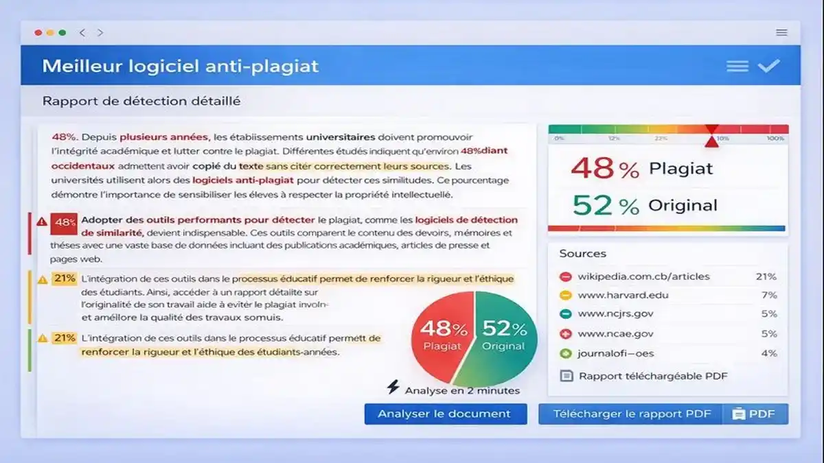 Meilleur logiciel anti plagiat 2026 : Détecteur Gratuit & Pro