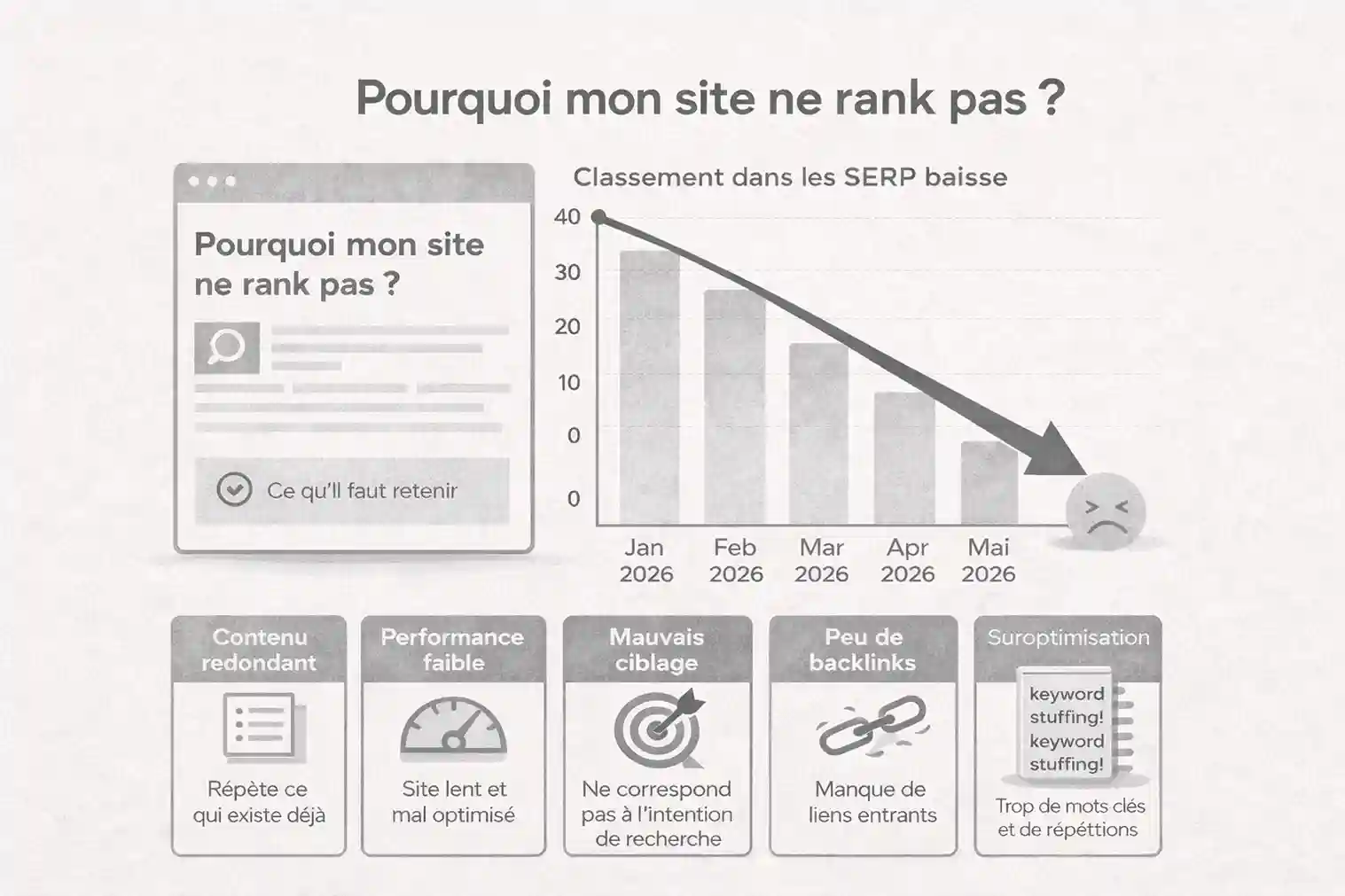 Pourquoi mon site ne ranke pas sur Google ? Diagnostic