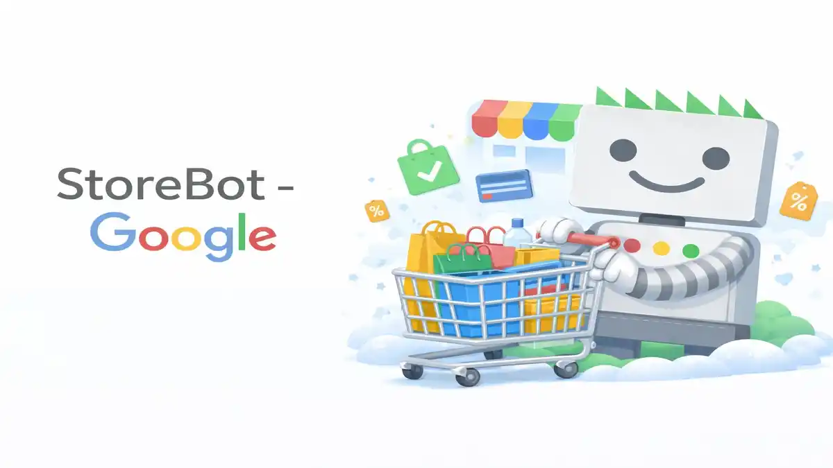 Illustration de Storebot Google vérifiant les produits pour Google Shopping